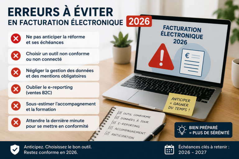 Erreurs à éviter en facturation électronique 2026 pour rester conforme