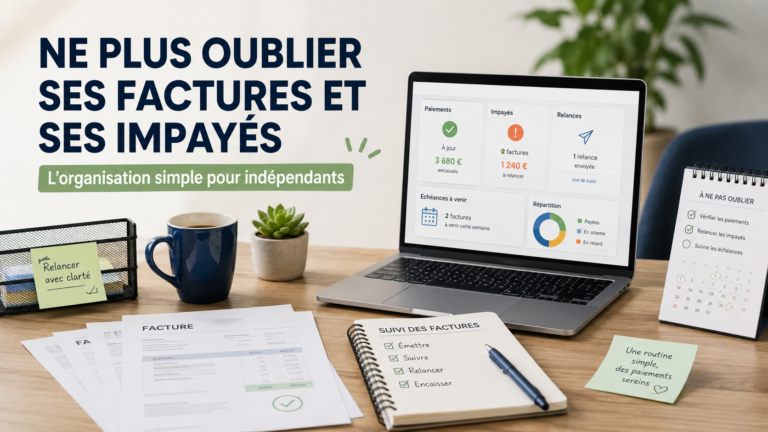 Organisation simple pour suivre ses factures, paiements et impayés quand on est indépendant