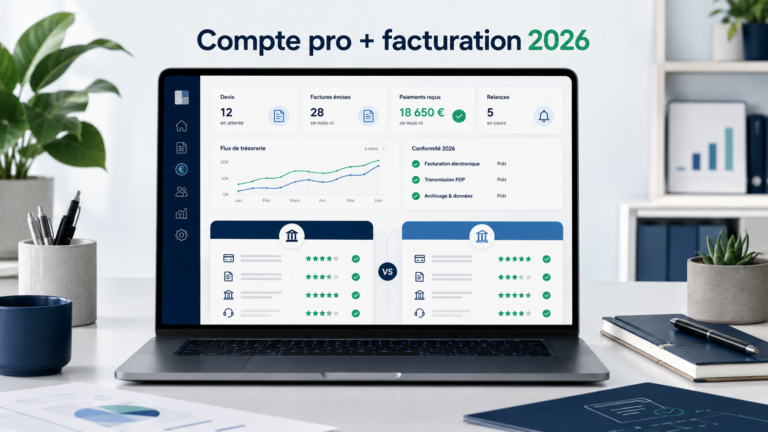 Comparatif Qonto ou Shine 2026 pour associer compte pro, devis, factures et facturation électronique