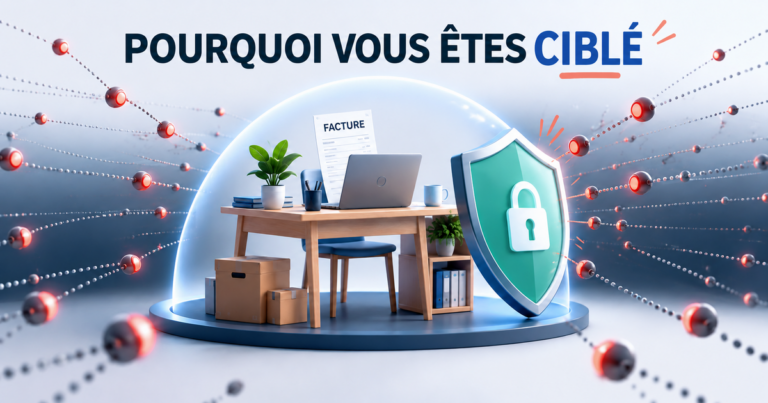 Petit bureau d’indépendant protégé contre des tentatives d’attaque automatisées